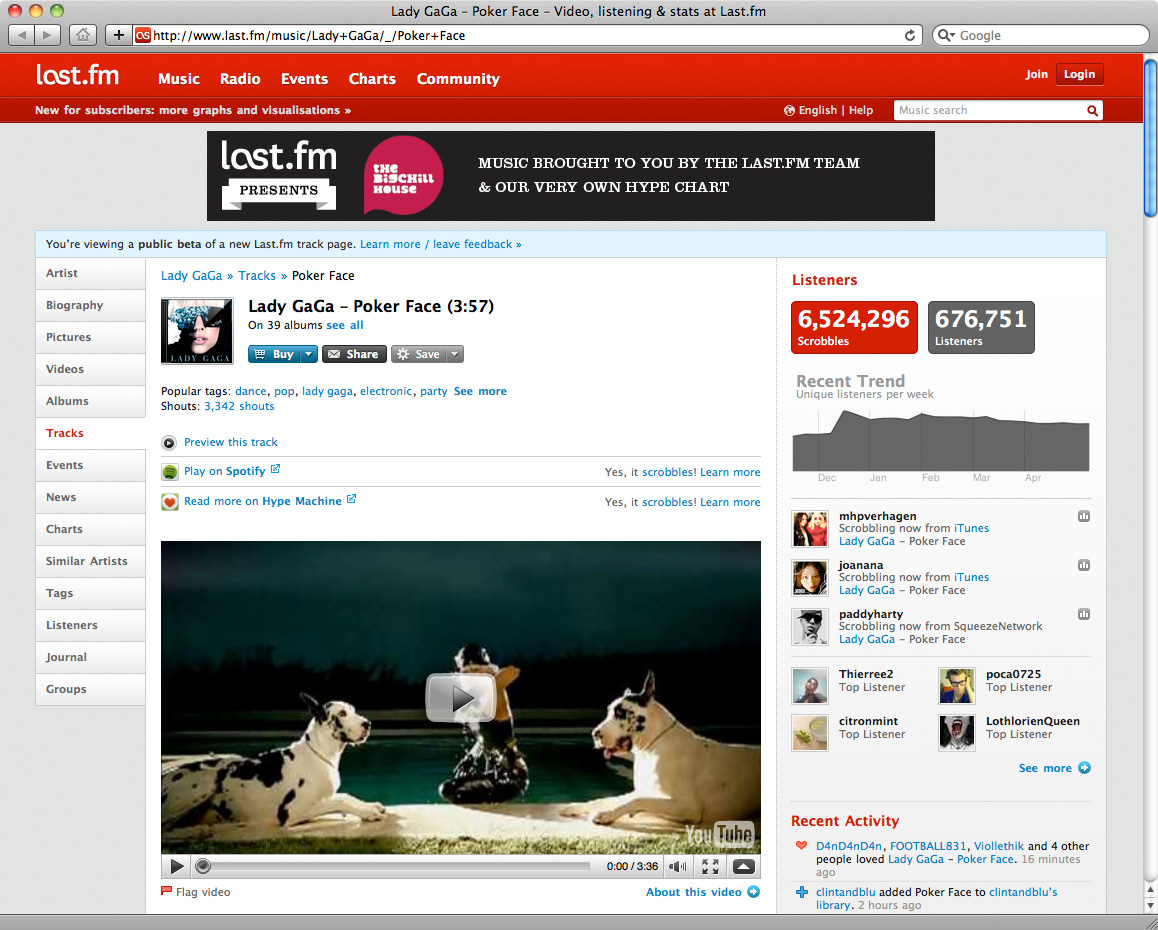 Last.fm – the Blog · Yes, it does!
